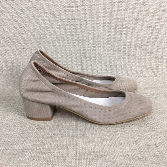 Jeffrey Campbell Cyndi Shoes Size 6.5 Gray Block Heels Suede Pumps - Picture 1 of 8